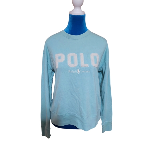 Ralph Lauren Tops - Large Logo Ralph Lauren Light Blue Sweatshirt Size SP